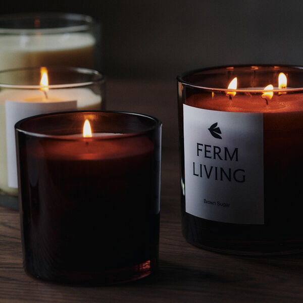 Vitto Scented Candle 3 v&aelig;ger, dark grape, Ferm Living